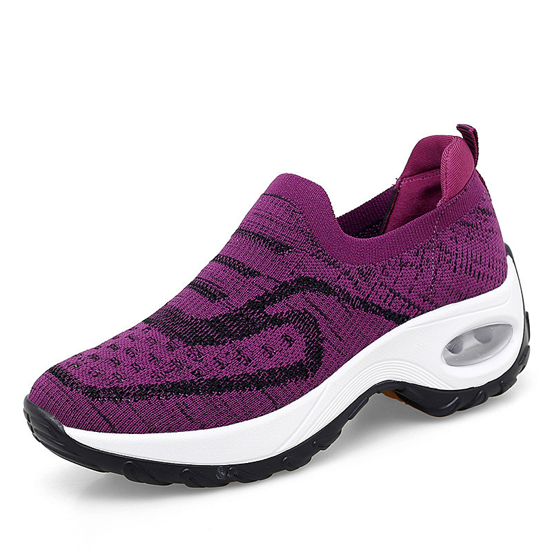 2024 New Cross-border Wholesale Old Beijing Cloth Shoes Red Sports Mother Women's Casual Soft Bottom Air Cushion Shoes