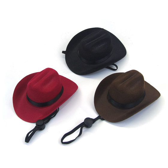 Cross-border New Pet Hat Set Vintage Triangle Towel Pet Accessories Cat Dog Western Cowboy Hat