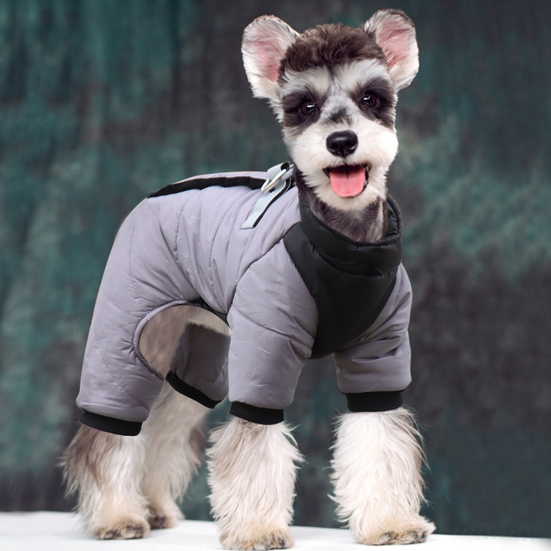 冬暖かい犬の四本足の服防風小型犬綿コートペット用品|undefined