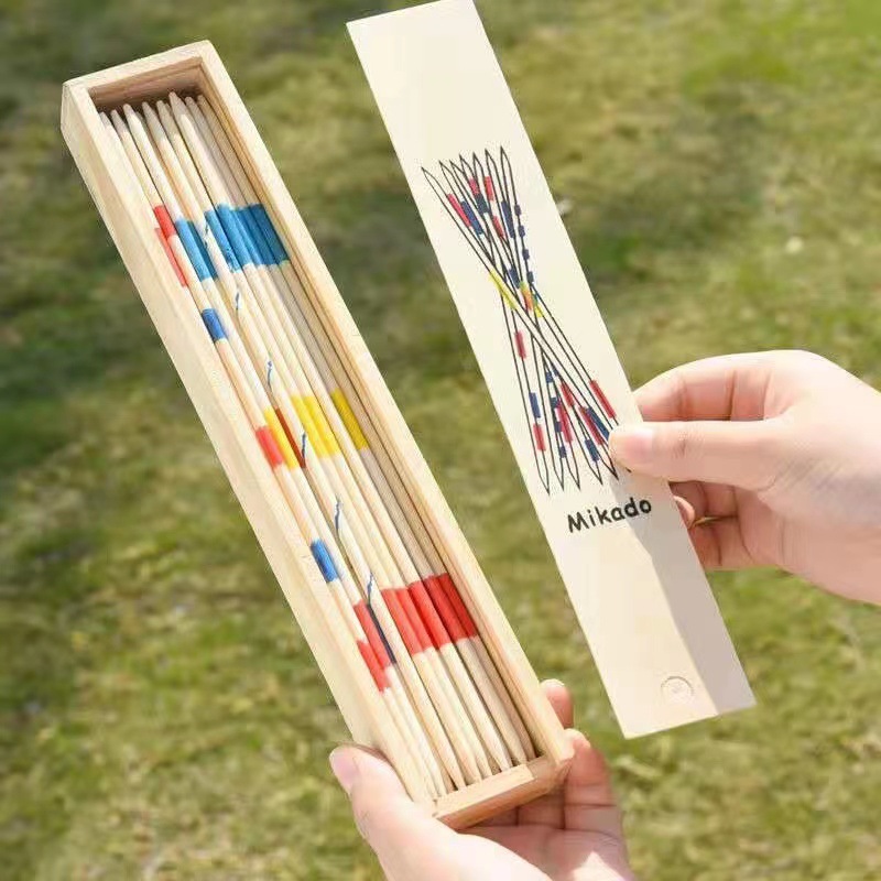 80 s nostalgic game stick boys and girls gifts parent-child interactive desktop educational wooden pick stick toys wholesale