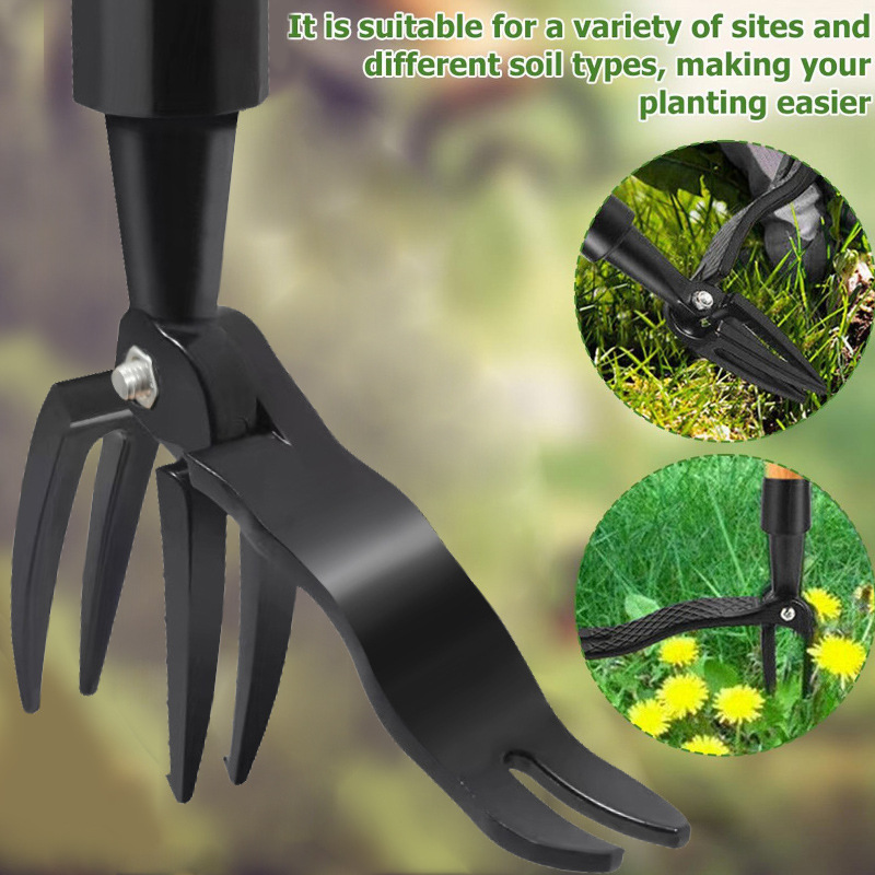 Non-bending grass root puller household garden grass puller new standing manual weeding device