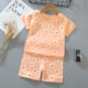 Children's Short-sleeved Shorts Set Small and Medium-sized Children's Summer Baby's Cotton Underwear Boys and Girls Round Neck T-Shirt