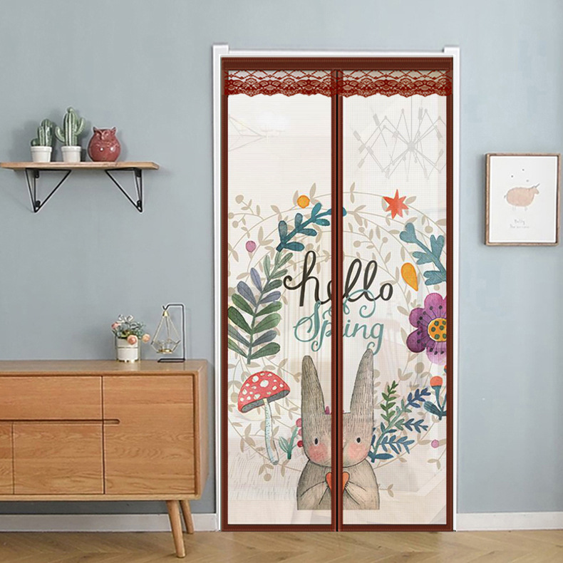 Summer hot sale anti-mosquito door curtain magnetic soft screen door free magnetic strip summer anti-mosquito door curtain encryption screen window wholesale