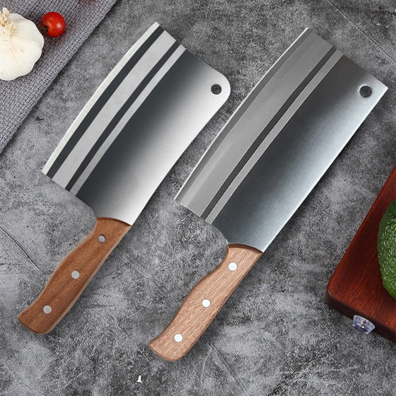 Wooden handle kitchen knife stainless steel Bone cutter super fast sharp slicing knife chef knife Yangjiang knife household kitchen knife