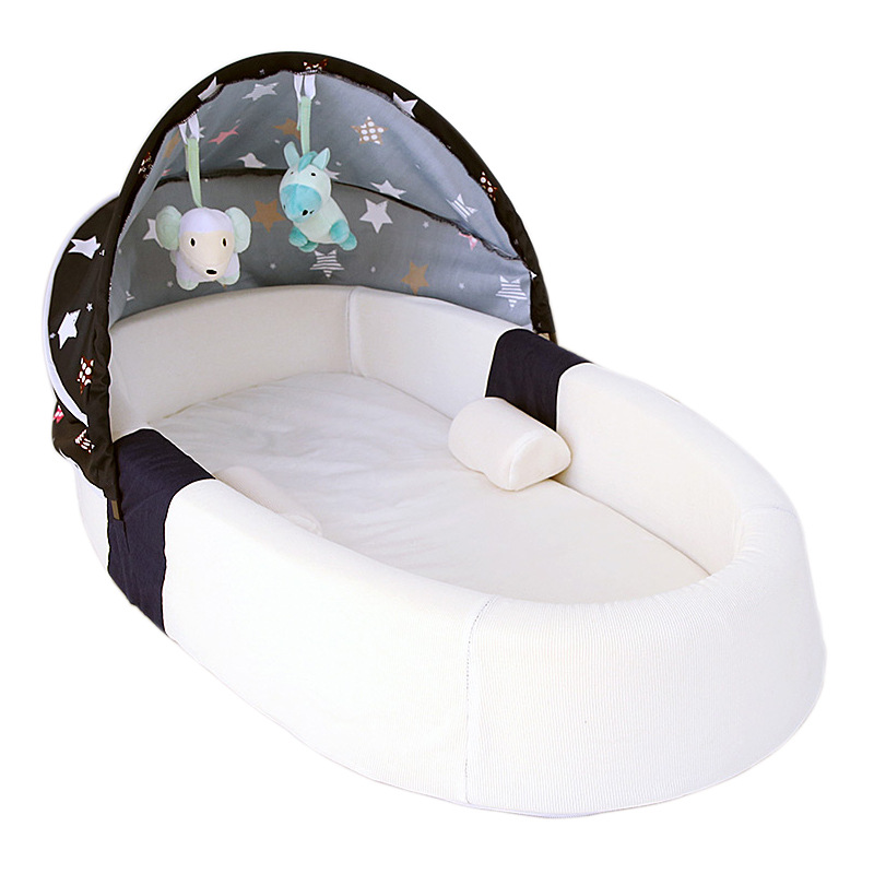 Newborn Bed-in-Bed Baby Crib Foldable Mobile Easy to Carry Bed Bionic BB Anti-pressure Baby Crib