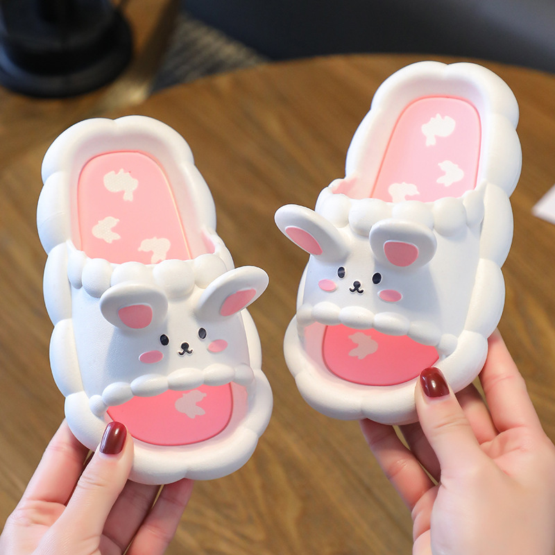 Children's slippers summer girls' cartoon rabbit home indoor non-slip soft bottom baby sandals boys and girls slippers