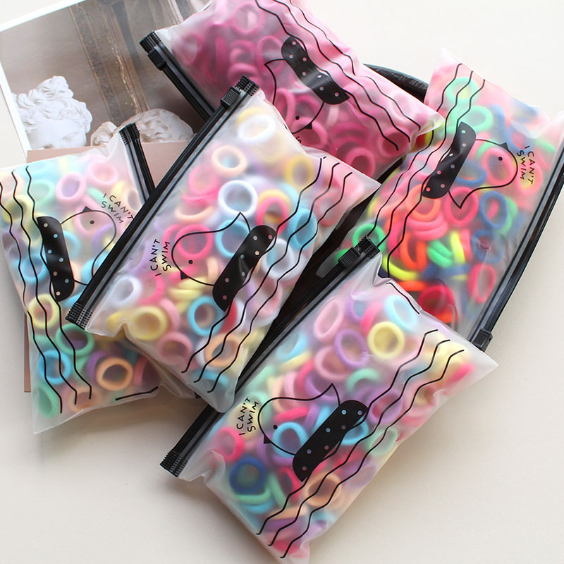 100 pieces/pack children's hair band baby does not hurt hair rubber band high elastic base tie hair girl hair rope hair accessories