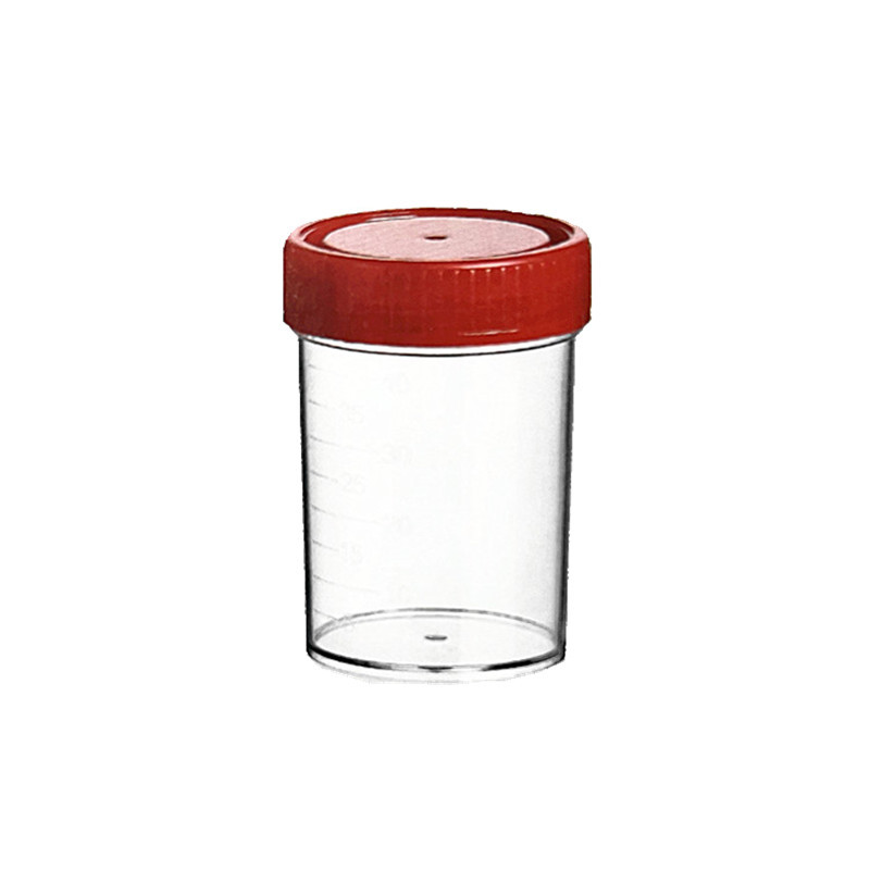 Factory direct sale disposable screw lid 60ml urine cup laboratory sputum cup pp high transparent sample collection cup