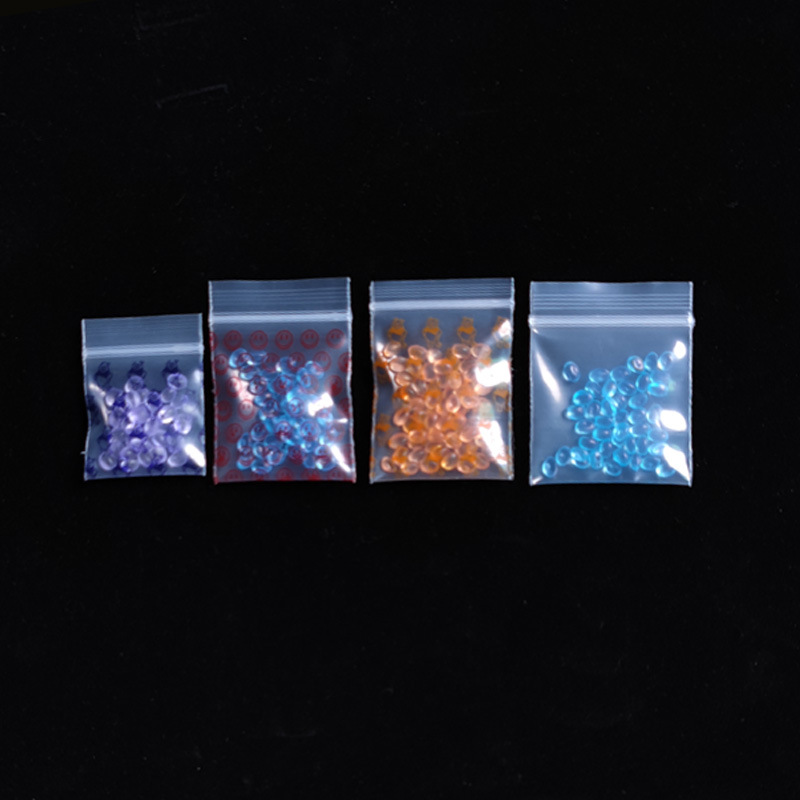 Thickened small size transparent self-sealing bag sealed bag pill diamond earrings packaging bag plastic bag wholesale button bag
