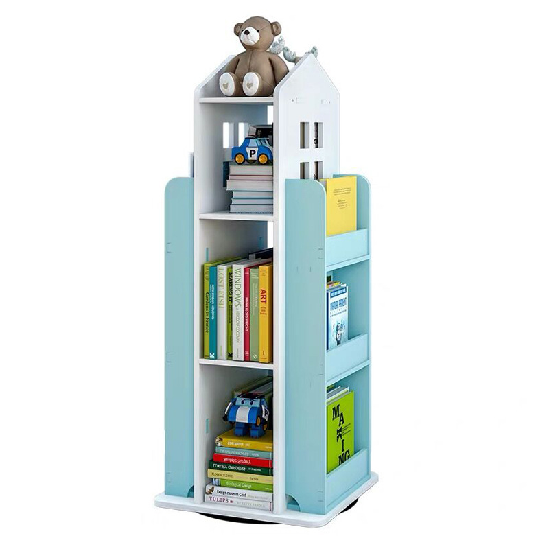 Creative Children's Picture Book Rack 360-degree Rotating Bookcase Bookcase Baby Toy Storage Cabinet Student Simple Storage Rack