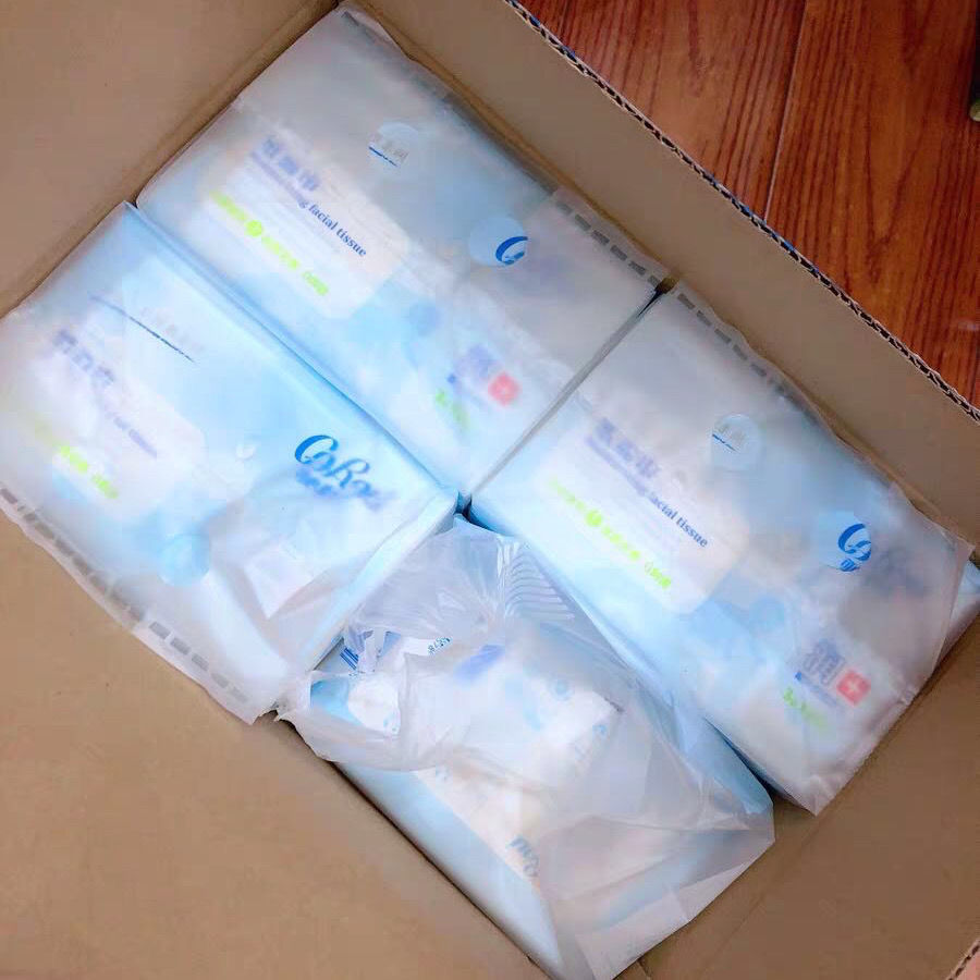Kexin soft V9 paper baby soft tissue moisturizing Cloud soft tissue paper 120 16 packs of whole box M wholesale factory