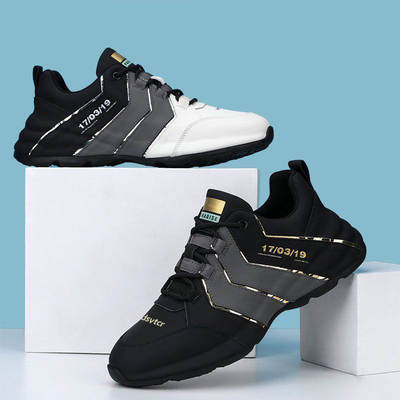 New men's shoes trendy sneaker clunky shoes spring and autumn casual shoes running shoes trendy brand breathable leather shoes for men