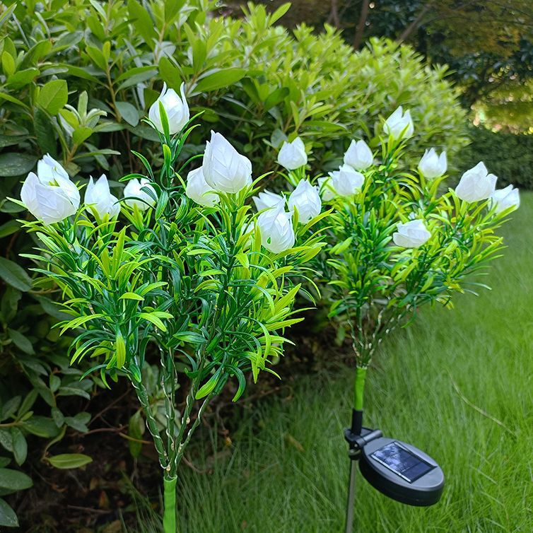 Solar energy Gardenia simulation flower lamp LED courtyard garden decoration lawn lantern outdoor waterproof atmosphere lamp