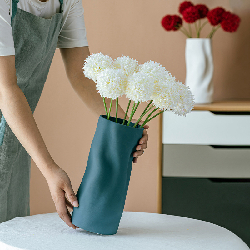 单枝拉丝球菊花束插花绢花花材花艺仿真花装饰花摆设花艺假花摆件