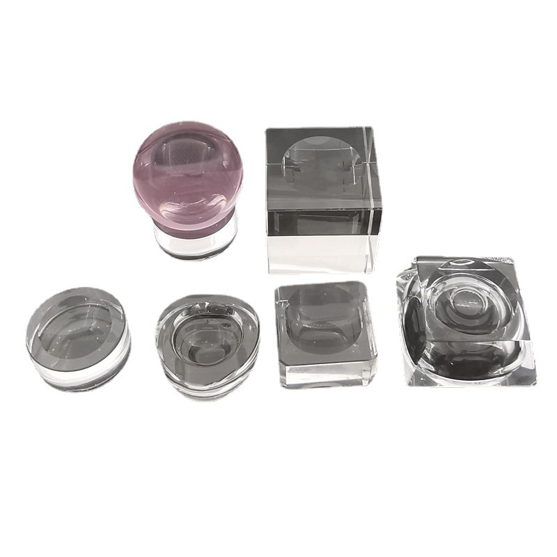 Round Square Trapezoidal Crystal Ball Base Transparent Crystal Display Stand Crystal Ball Stand for Display Spherical