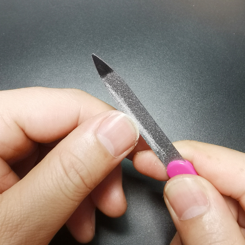 Factory Direct nail rubbing strip nail tools polishing file double-sided stainless steel nail file in stock supply