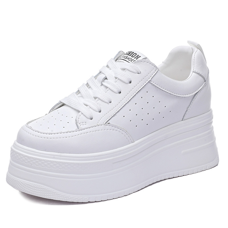 Factory direct supply thick-soled sports shoes women's 2023 autumn and winter New punching breathable comfortable leisure women's soles