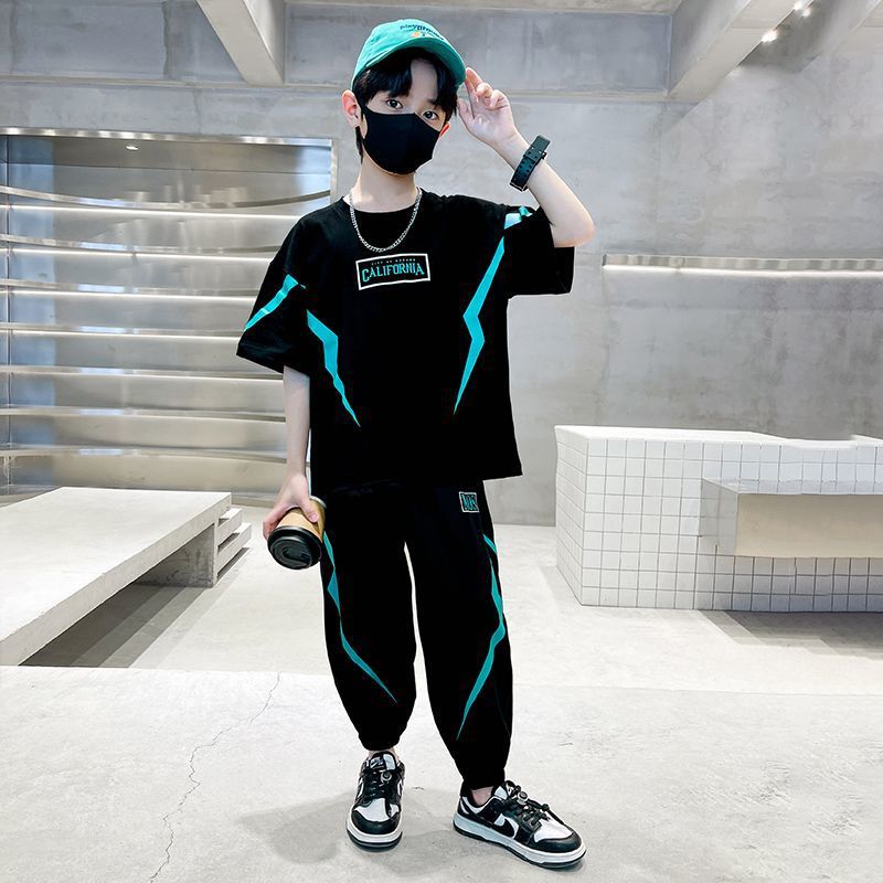 Internet Red children's clothing CUHK boys summer suit 2023 new summer sports fashionable boy handsome fried street tide