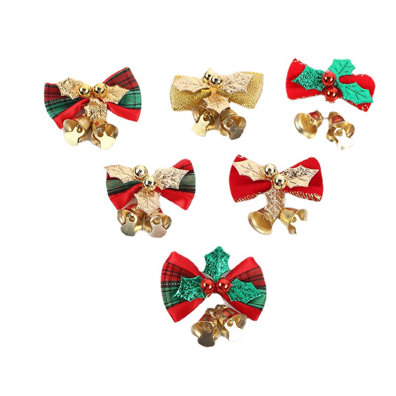 Christmas Bow Bell Christmas Decoration Christmas Tree Garland Bell Accessories Christmas Gift Box Decorations Direct Camp