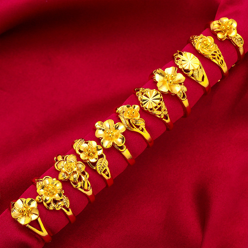 Unisex Schmuck Mode Goldring Damen Überzug Simulation Goldschmuck Hochzeitsbedarf Nachtmarkt Versorgung Ring_voghion.com
