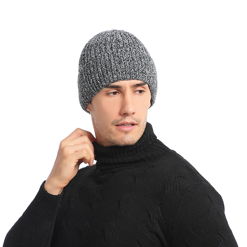 Winter cross-border wool hat middle-aged and elderly European and American knitted Amazon warm fleece-lined hat factory in stock wholesale