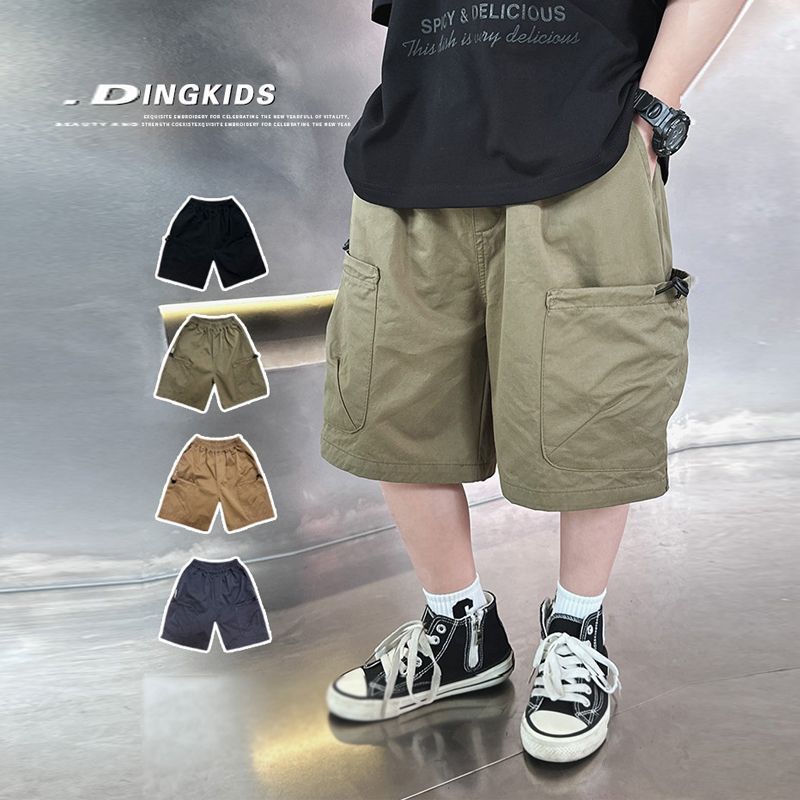 Children's clothing boys' overalls shorts  summer new children's casual pants boys' five-quarter pants medium pants three-quarter pants trendy