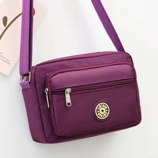 Hot Selling Women's Bag Flower Cloth Bag Large Capacity Crossbody Bag Multi-Layer Zipper Waterproof Middle-Aged Mummy Bag Stall Bag