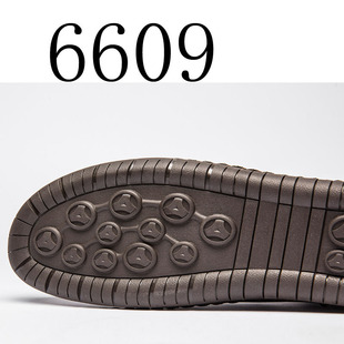 Men's casual leather shoes Zhongbang outdoor large size shoes handmade stitching travel style zipper men's shoes men's 6609