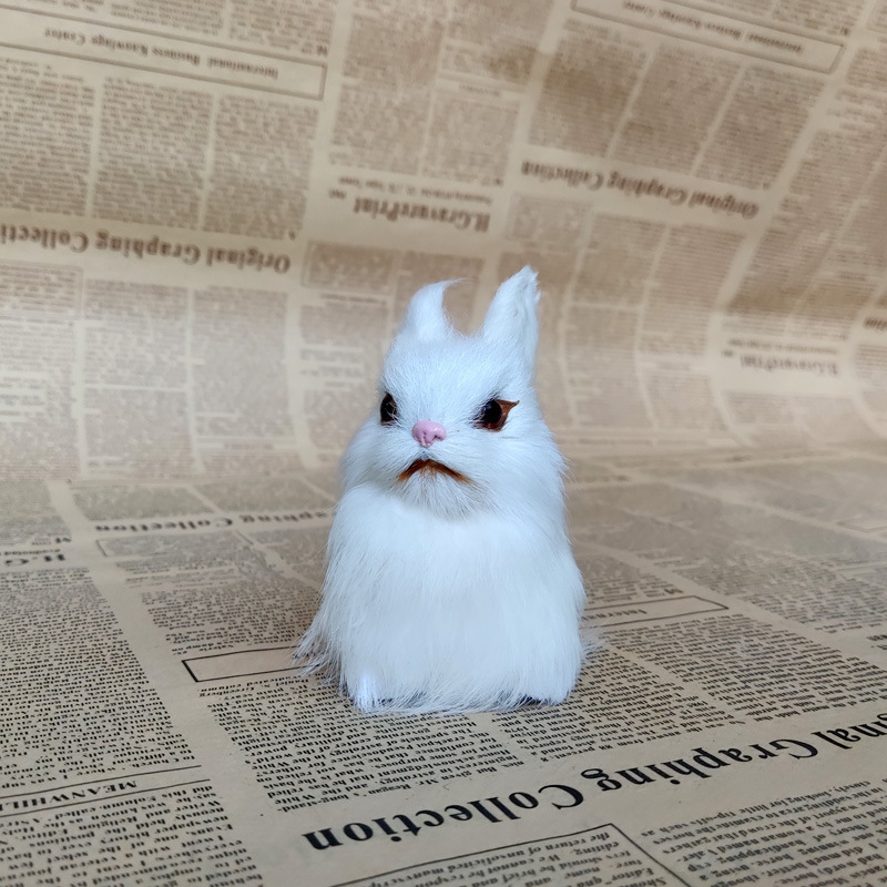 シミュレーション動物ウサギ工芸品ホーム置物子供誕生日プレゼント手作りギフト玩具白ウサギ|undefined
