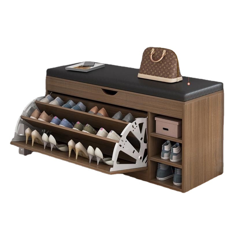 Flip shoe cabinet shoe changing stool storage cabinet storage stool home door simple modern hallway cabinet soft bag shoe rack