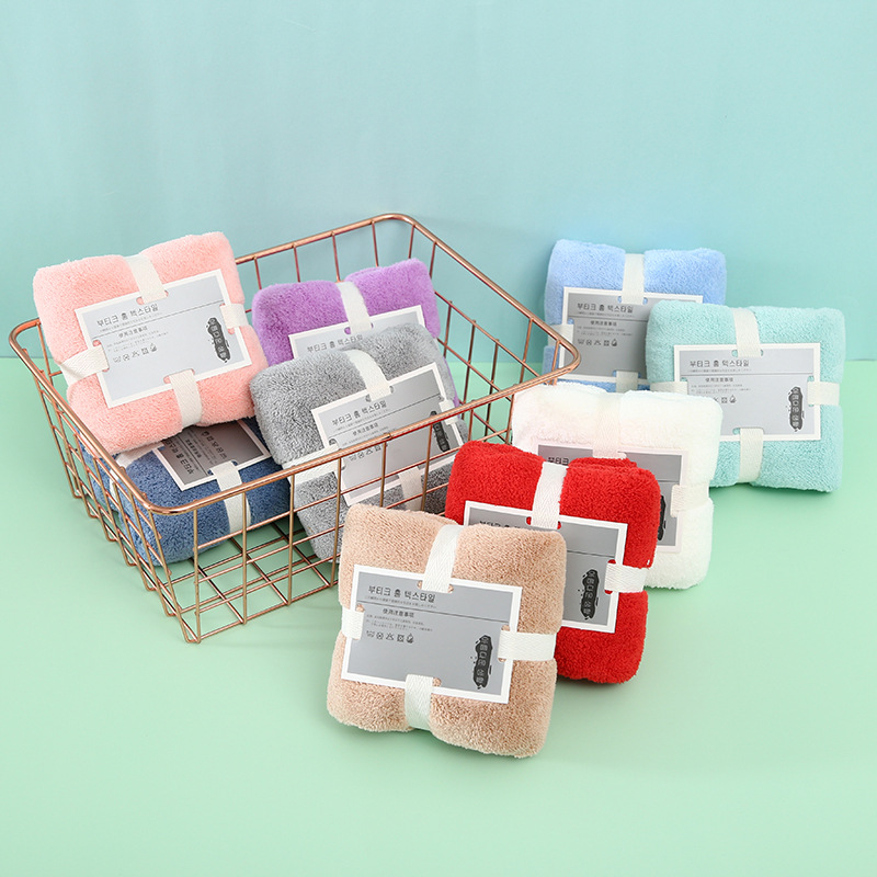 Coral Fleece Square Towel Shop Return Gift Accompanying Gift Promotion Gift suit Simple Gift Wholesale