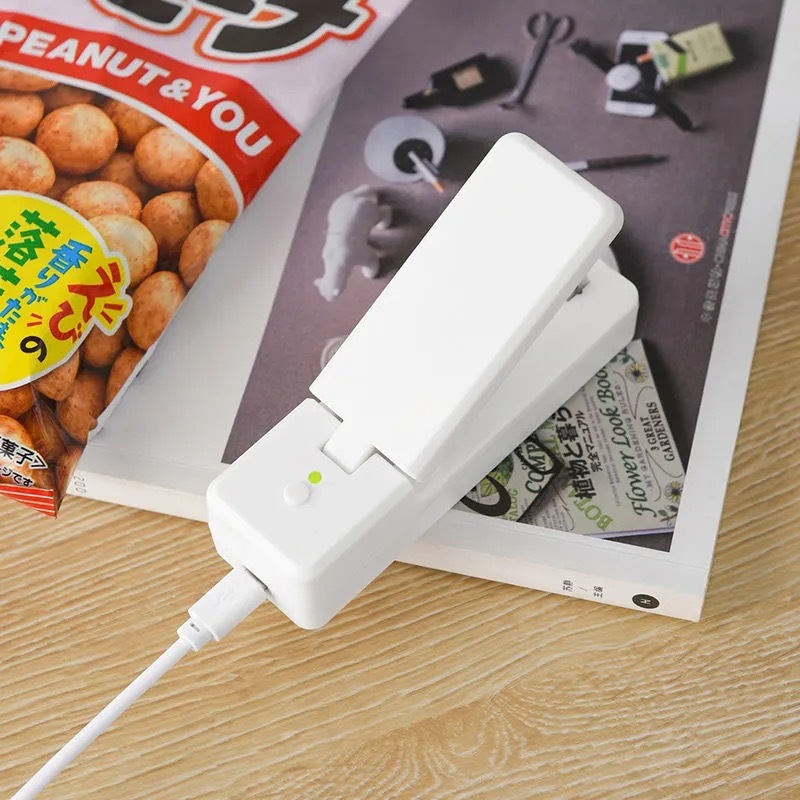 USB充電シーラーシーラーハンドプレスプラスチックシーラー小型家庭用スナックミニシーラー|undefined