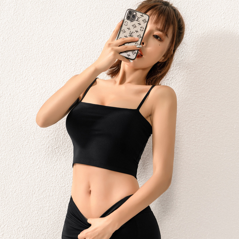 Sports Underwear Women's Shockproof Beautiful Back Running Quick-drying Breathable Thin Shoulder Strap Yoga Bra Fitness Bra Fire