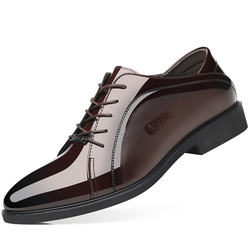 Men's shoes 2023 new spring and autumn British style black casual leather shoes men's business formal wear all-match work fashion shoes