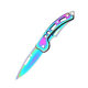 Outdoor mini knife stainless steel folding knife multifunctional portable folding knife camping self-defense fruit knife color knife