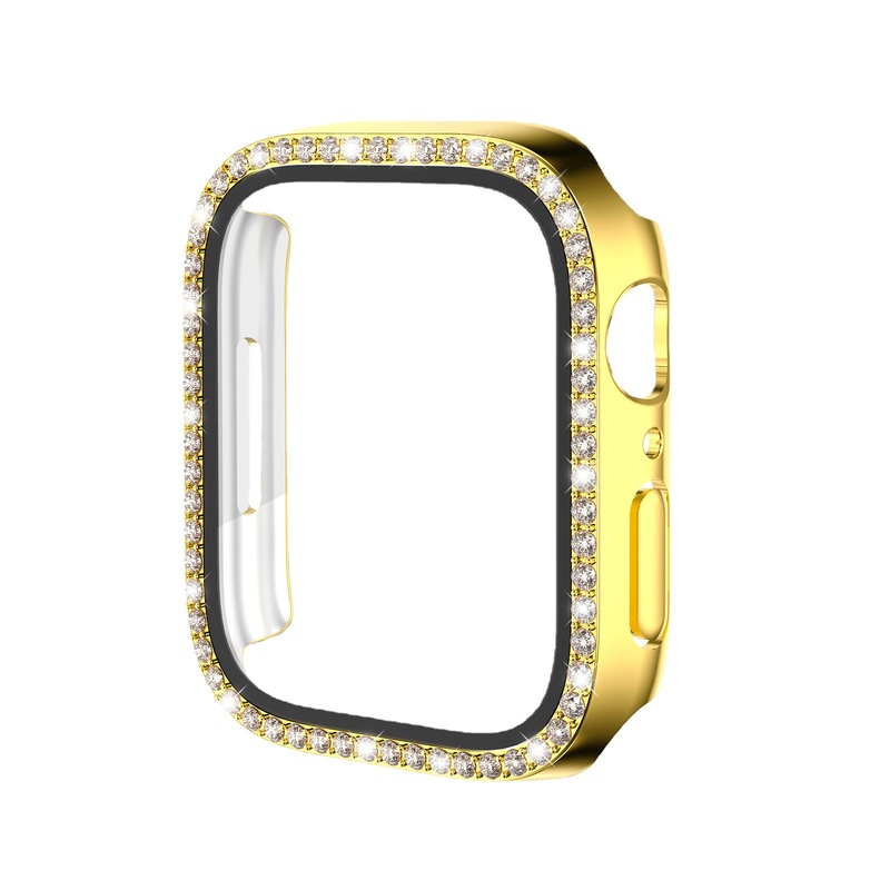 アップルiwatch7腕時計ケースpcメッキ単列ドリルケース一体保護ケースアップル腕時計ケース|undefined
