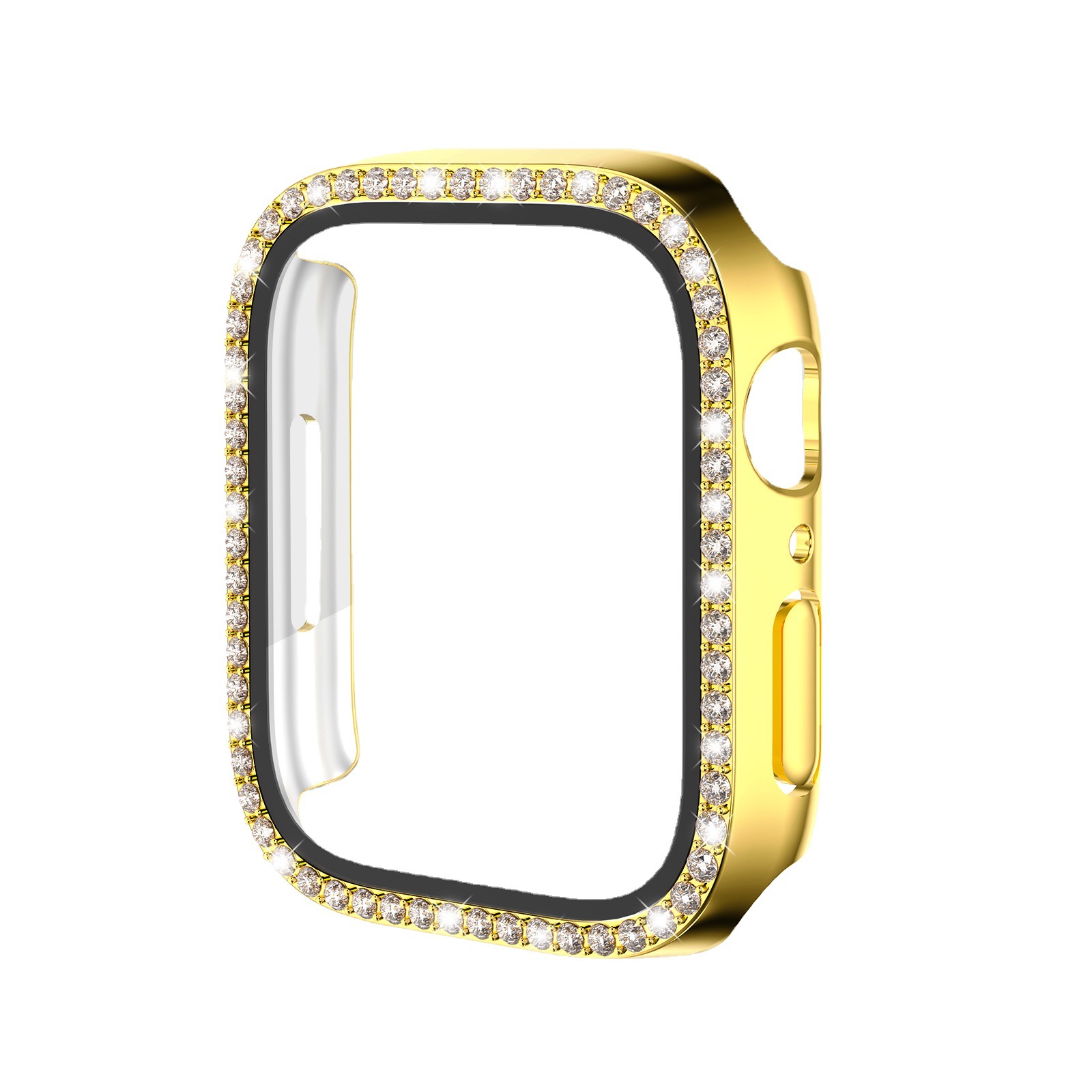 Для Apple iWatch7 чехол для часов ПК гальванический Однорядный чехол для дрели пленка интегрированный защитный корпус Apple Watch Case