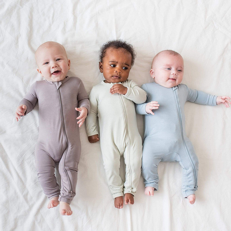 Foreign trade baby clothing wholesale baby clothes bamboo fiber baby clothes newborn baby jumpsuit