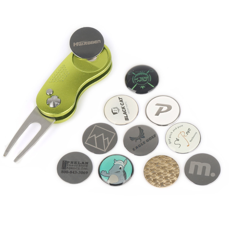 Spot wholesale New Fruit Ridge fork golf folding tool metal aluminum handle portable lawn repair tools gift