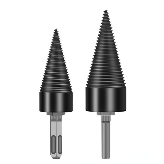 Wood splitting drill cross-border wholesale electric hammer drilling drill hole opener woodworking split cone tool set wood splitting artifact