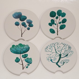 Factory wholesale direct flower series car mat ceramic absorbent car mat uv printing can be set