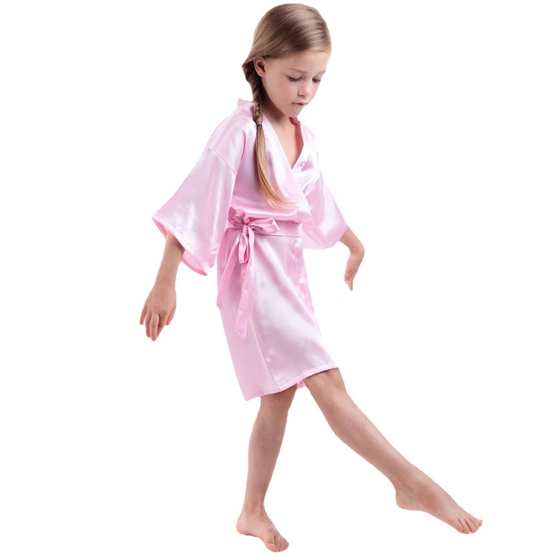 Cross-border Children's Long Bronzing Flower Girl Wedding Flower Girl Thin Sleeve Cardigan Morning Gown