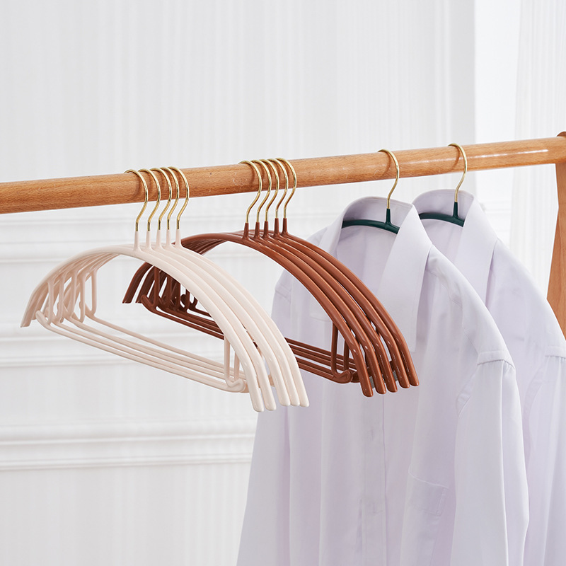 Free Shipping 2023 New Color Semi-circular Clothes Hanger Household Dipped Glue Coat Clothes Hanger Non-slip Seamless Clothes Shelf Wholesale