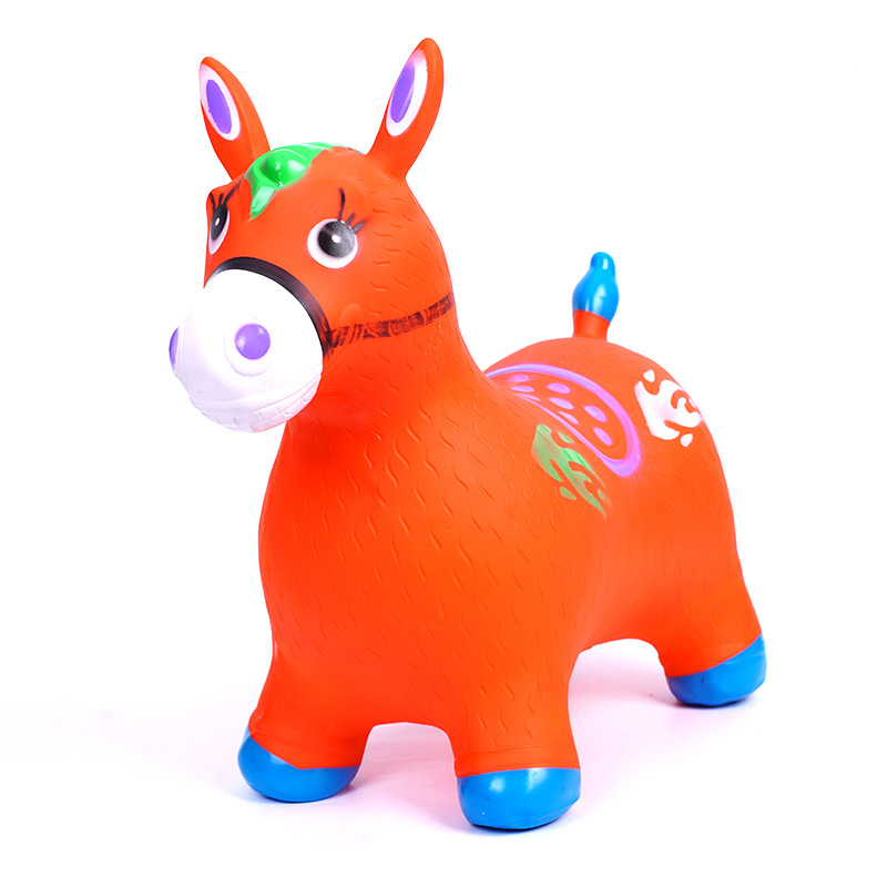 Thickened safety PVC jumping horse children's inflatable toy jumping dinosaur rubber horse indoor toy foreign trade Wholesale
