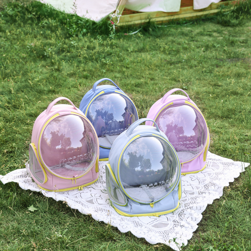 Factory direct supply panoramic large transparent portable breathable cat backpack pet travel backpack transparent space capsule