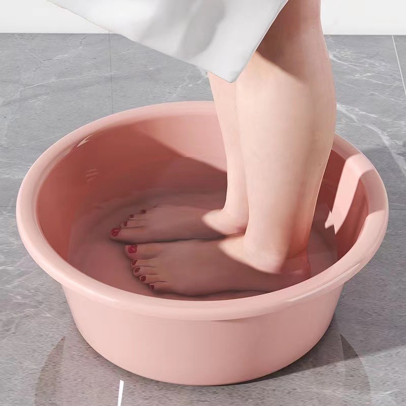 Household Plastic Basin Thickened Round Washbasin Student Dormitory Large Washing Basin Drop-resistant Durable Foot Washing Basin