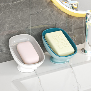 Soap Box Draining Non-Punch Household Light Luxury Suction Cup Soap Box Bathroom Storage Wall-Mounted Bathroom Storage Rack