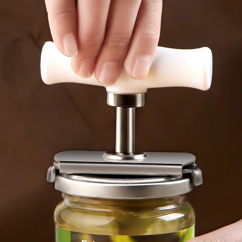 Multi-function can opener wholesale kitchen jar lid opener rotating adjustable labor-saving Internet celebrity stainless steel bottle opener