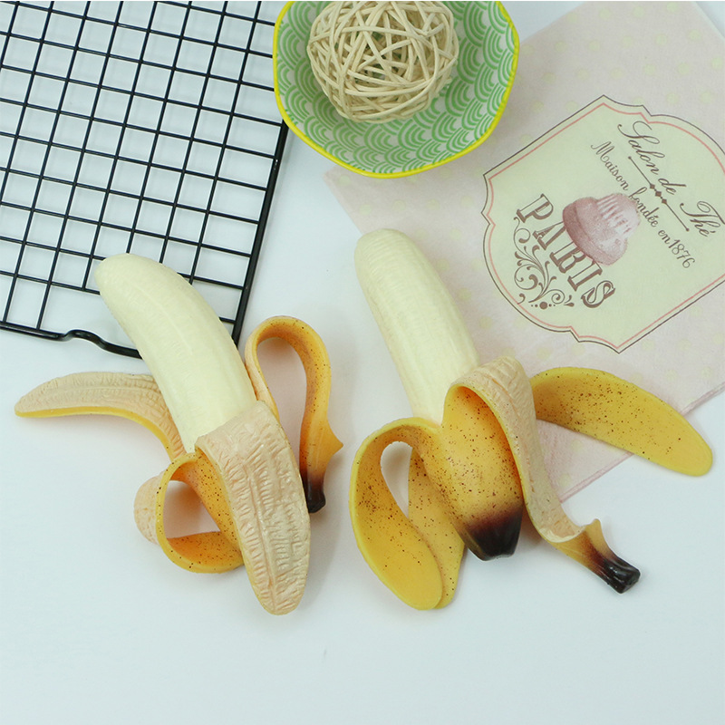 Simulation Peeling Banana Decompression Toy Shake Tone Same Small Toy Vent Decompression Pinch Music Pressure Ball Toy