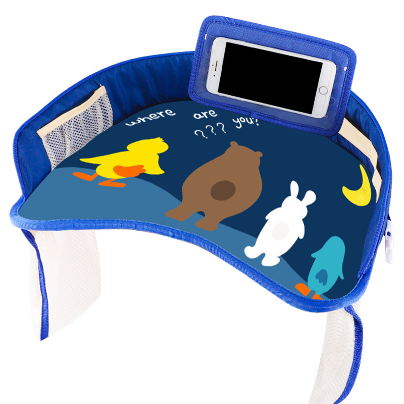 CAR children's safety seat dining table multi-function table waterproof baby stroller waterproof cartoon plate Japanese and Korean tray